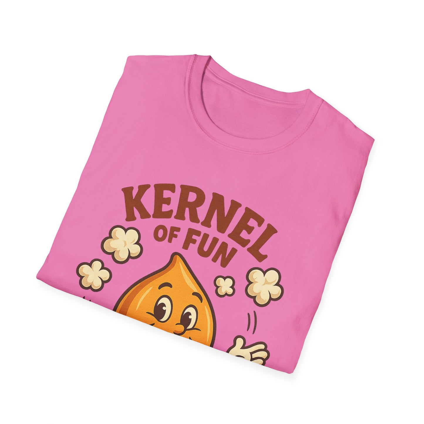 Kernel of Fun Popcorn Shirt – Cute Cartoon Snack Tee – Funny Popcorn Lover T-Shirt for Movie Nights & Cinema Fans