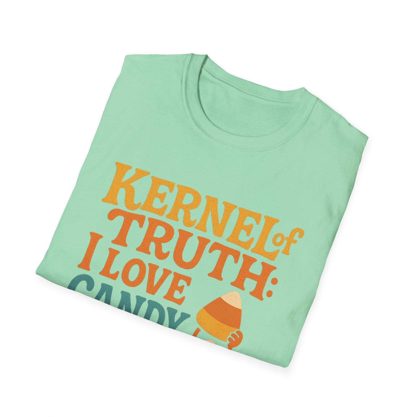 Kernel of Truth I Love Candy Corn Shirt – Cute Retro Halloween T-Shirt, Sweet Fall Graphic Tee