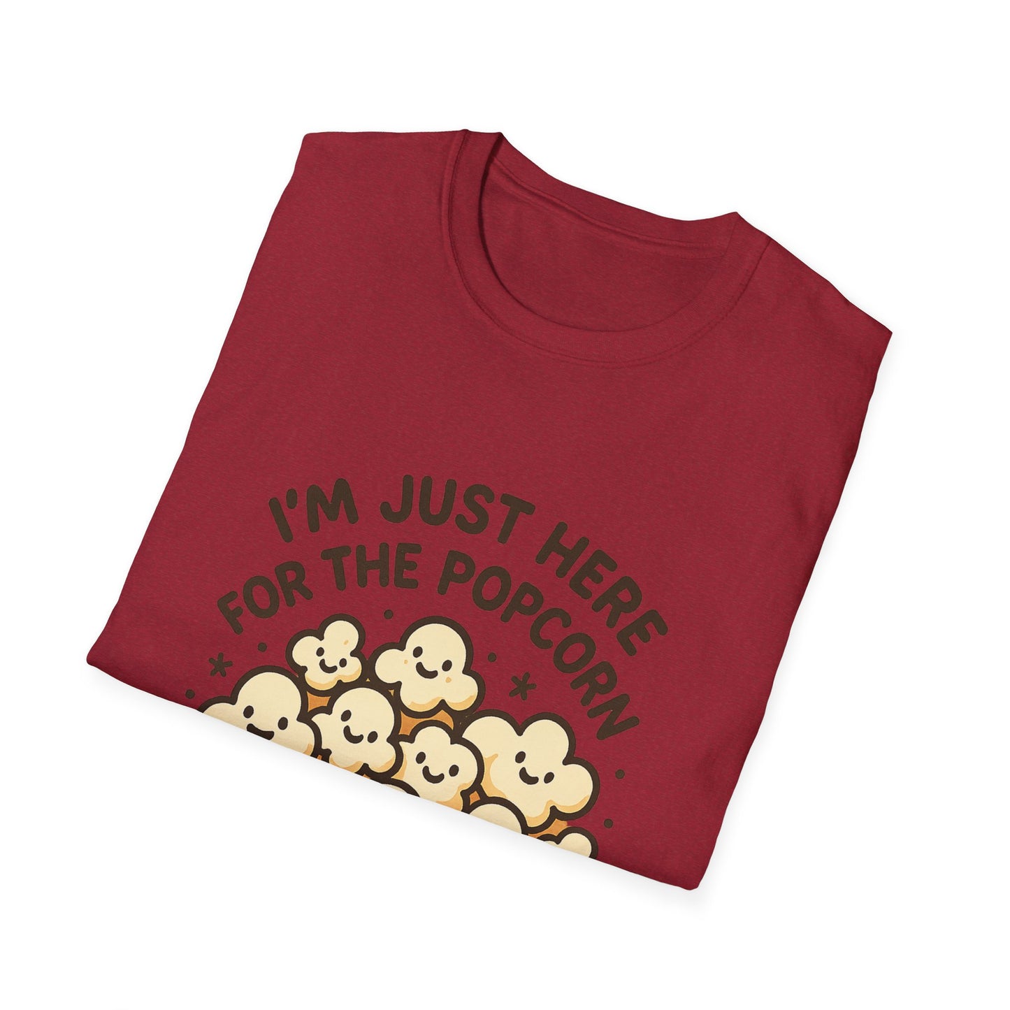 I’m Just Here for the Popcorn T-Shirt – Funny Movie Night Tee – Popcorn Lover Shirt for Film Fans & Snack Lovers