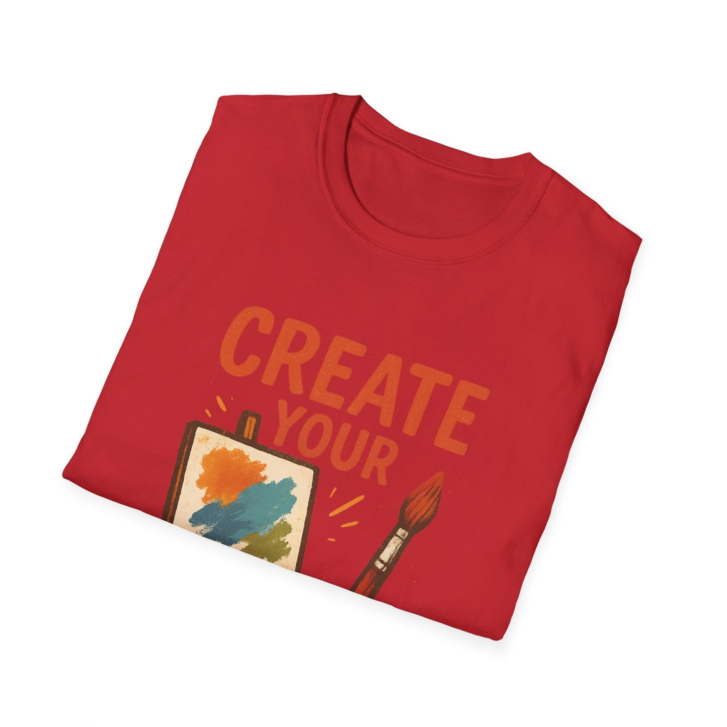 Create Your Tomorrow T-Shirt – Artistic Paintbrush & Canvas Motivational Artist Tee