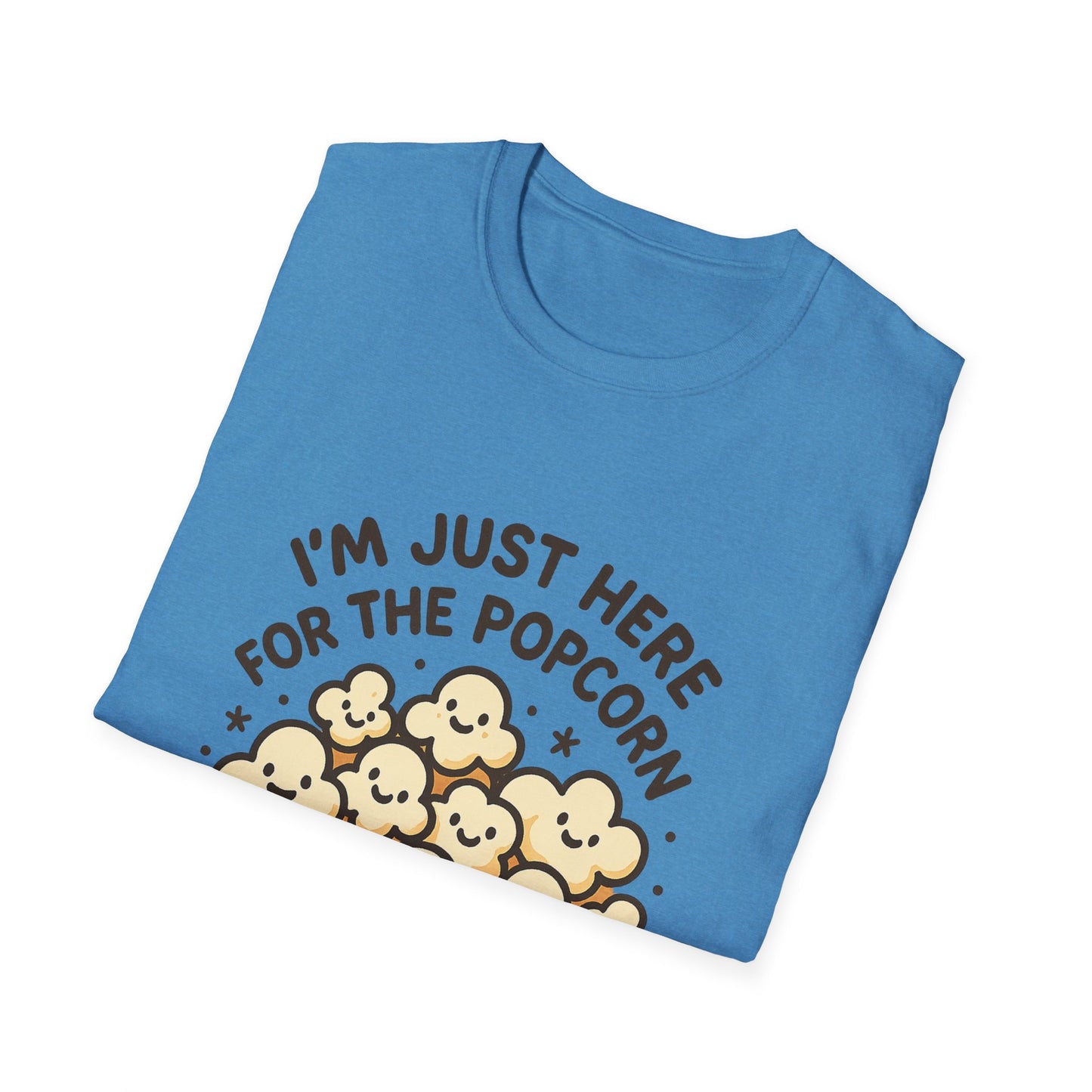 I’m Just Here for the Popcorn T-Shirt – Funny Movie Night Tee – Popcorn Lover Shirt for Film Fans & Snack Lovers
