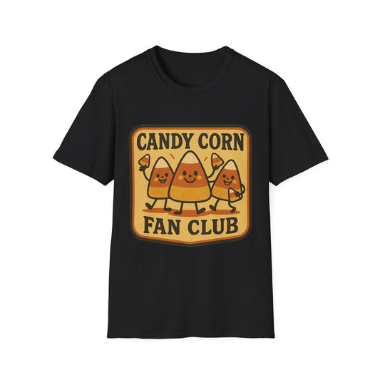 Candy Corn Fan Club Shirt – Cute Fall Halloween Tee, Retro Autumn Candy Graphic T-Shirt