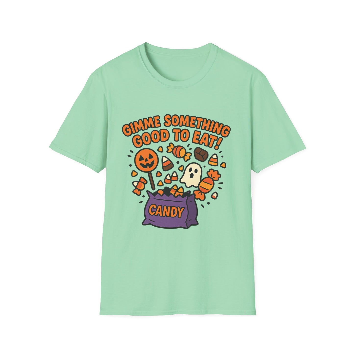 Gimme Something Good to Eat Shirt – Trick or Treat Candy Bag Tee