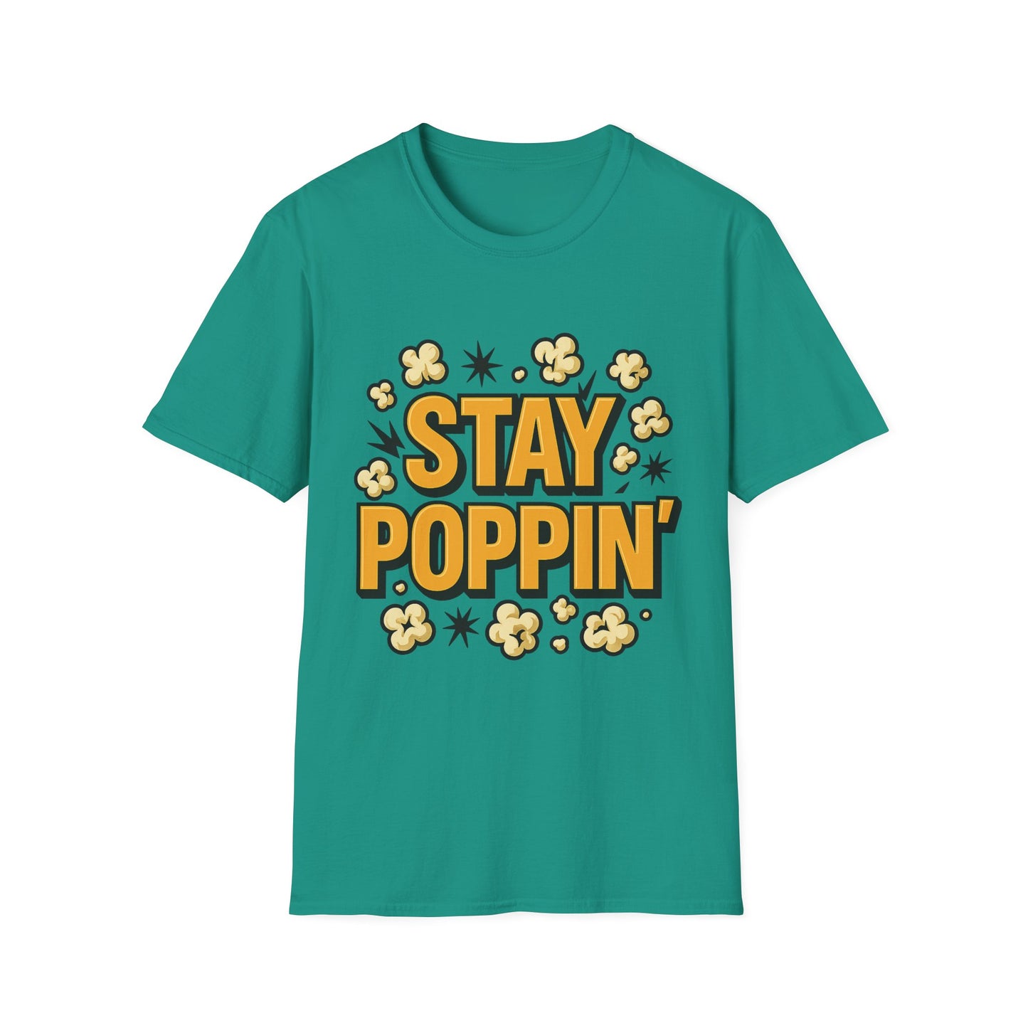 Stay Poppin’ Popcorn Shirt – Funny Retro Snack Tee – Movie Night T-Shirt for Popcorn Lovers & Film Fans