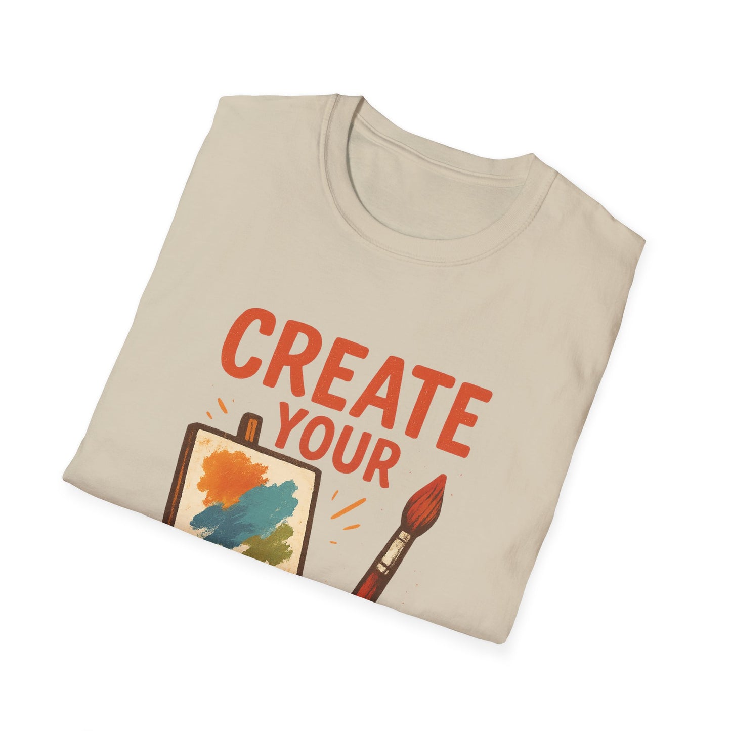 Create Your Tomorrow T-Shirt – Artistic Paintbrush & Canvas Motivational Artist Tee